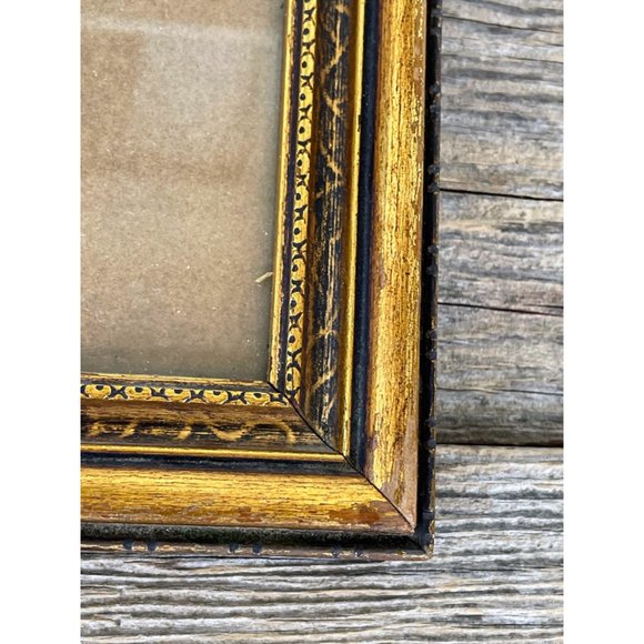 Vintage Art Deco Victorian Little Girl Print Gold Frame - Picture 7 of 13